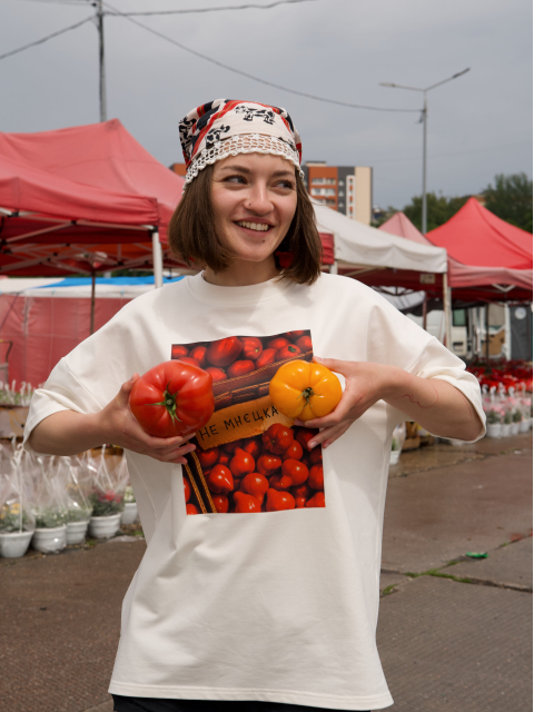 Оверсайз Футболка "Не мнЄцкати" Біла 