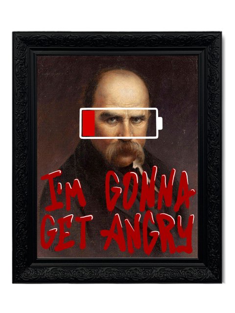 Картина в масивній рамі "I`m gonna get angry"
