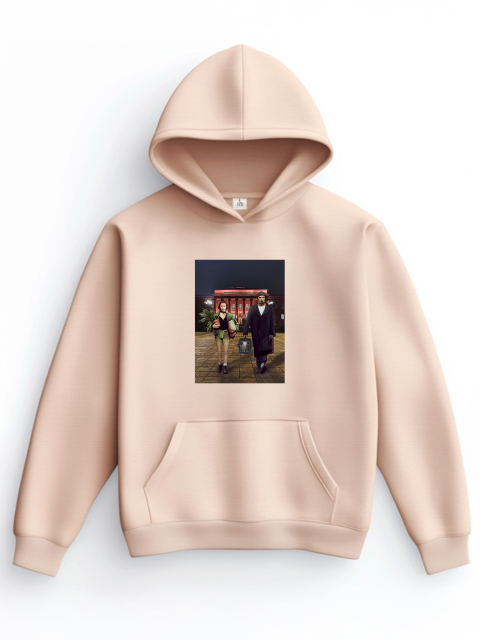 Худі "Біля універу" Бежеве LAST SIZE!!! 

