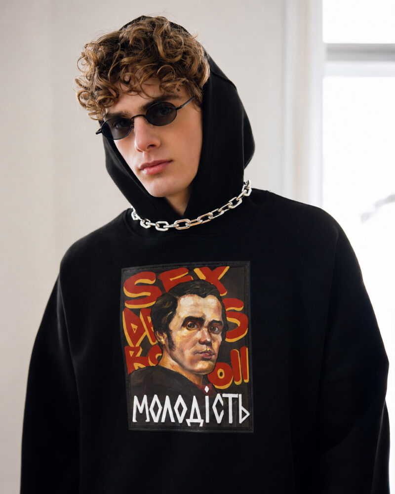 Худі «Молодість», оверсайз / чорний