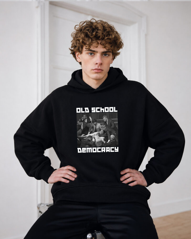 Худі «Old school», оверсайз / чорний