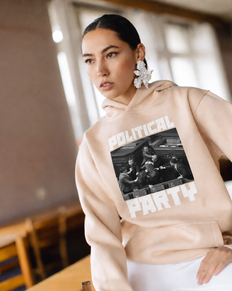 Худі «Political party», базовий / бежевий