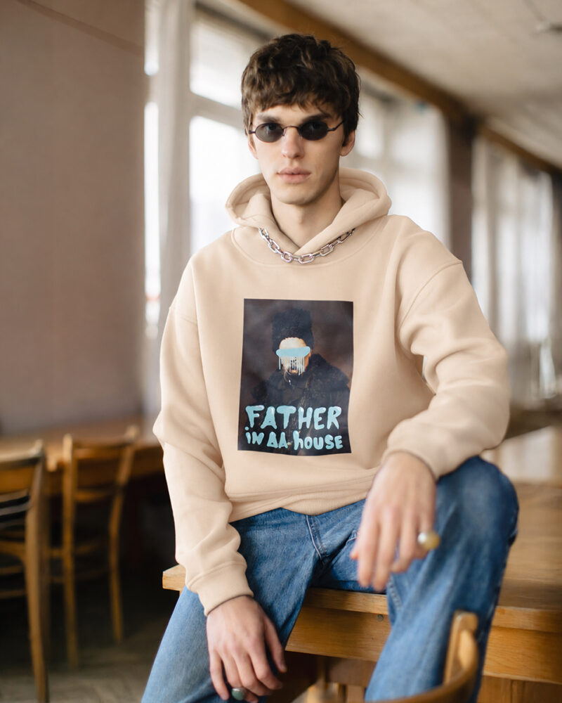Худі «Father in da house», базовий / бежевий